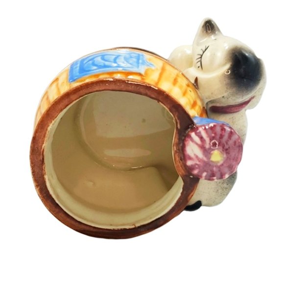 Occupied Japan Planter Sleeping Dog Potbelly Stove - Picture 5 of 7